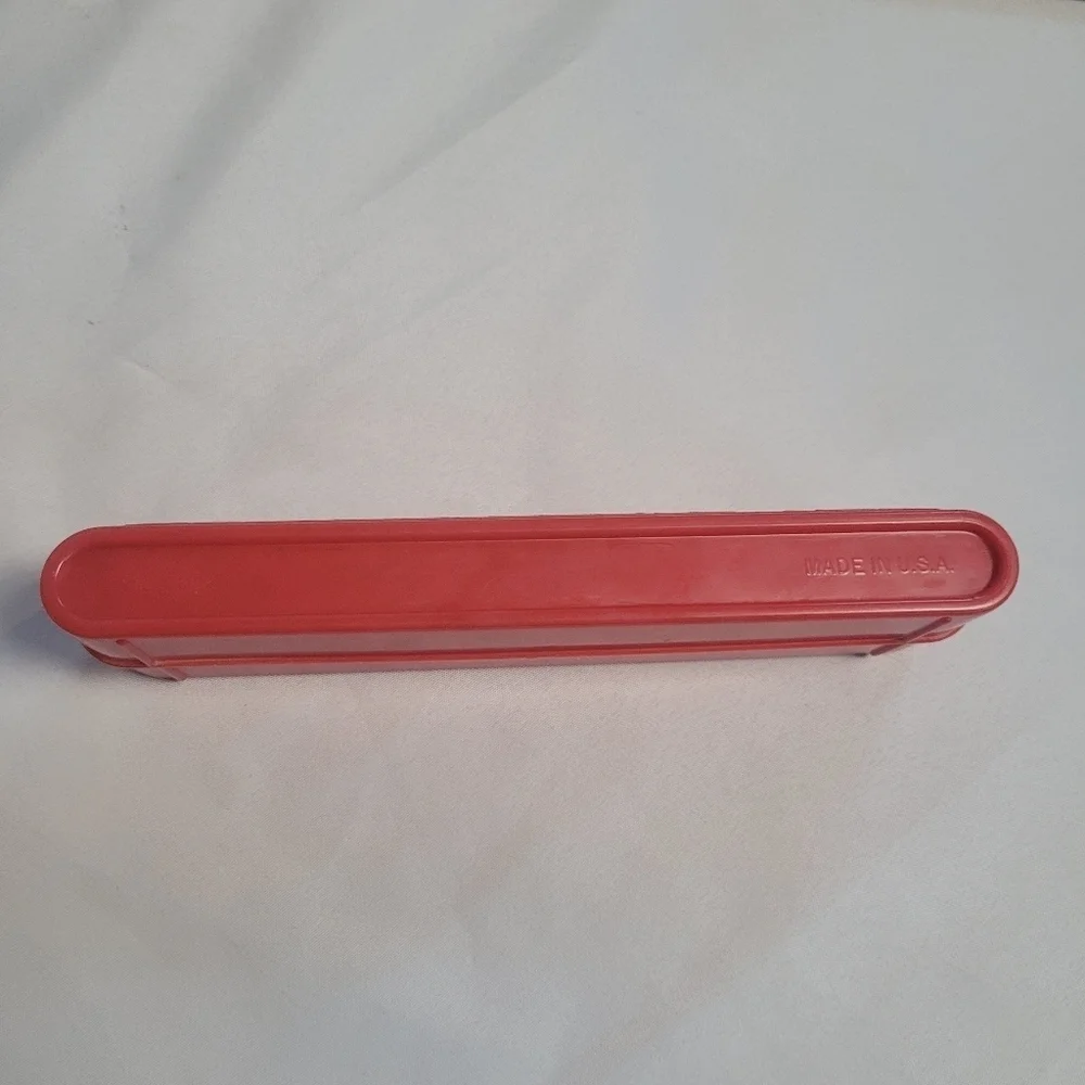 Hasbro Vintage Red Roll Top Pencil Case Made In USA *Rare*